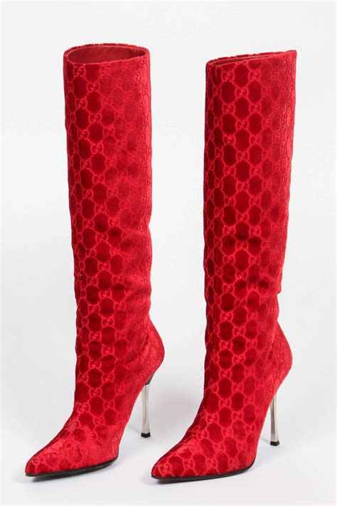 gucci shoes red high heels|Gucci high heels boots.